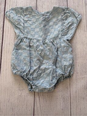Rylee & Cru Denim Flutter Sleeve Bubble Rumper Size 18-24 months